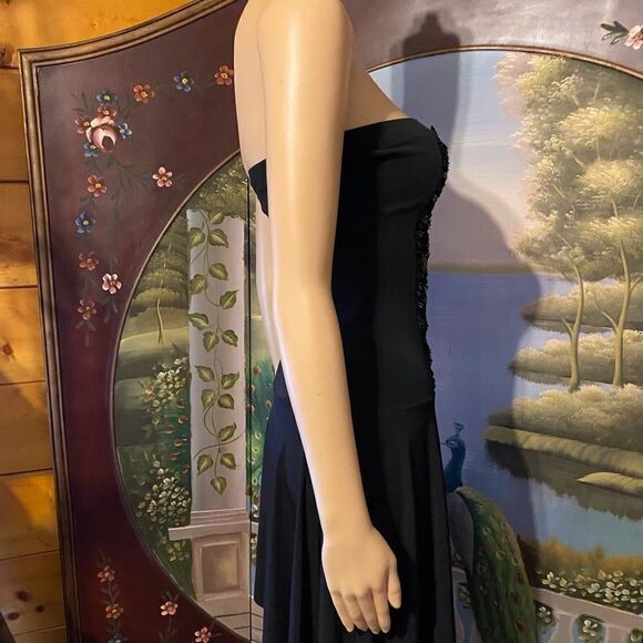 Black Strapless Cocktail Dress, Size Small - Picture 2 of 6